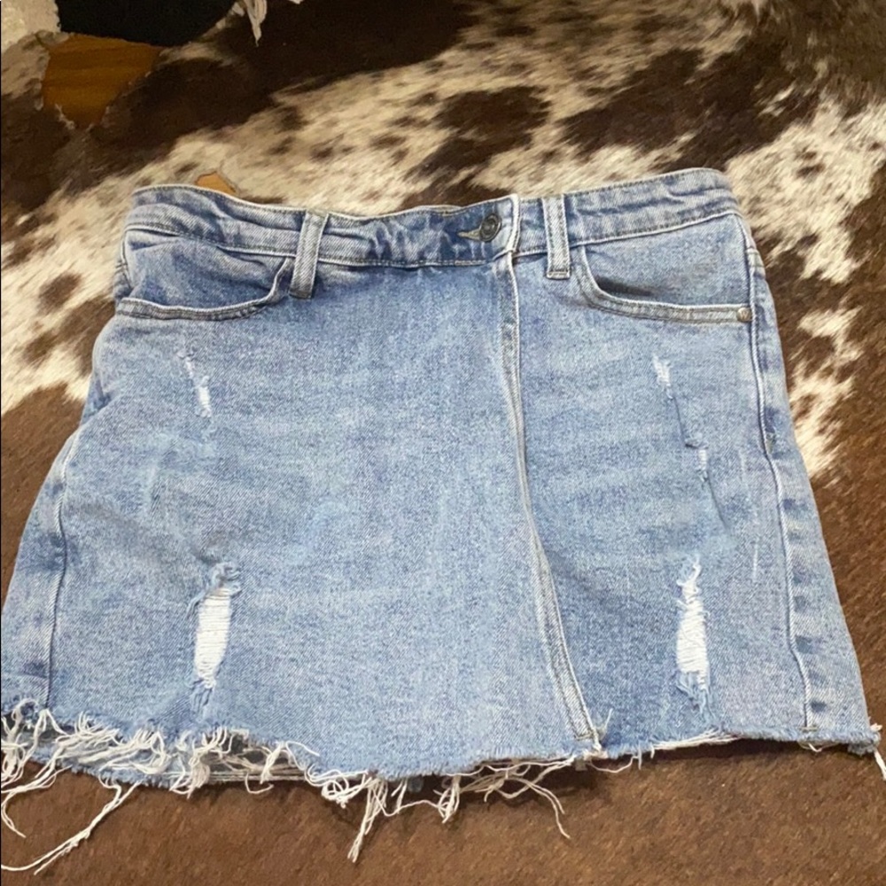 Denim skort